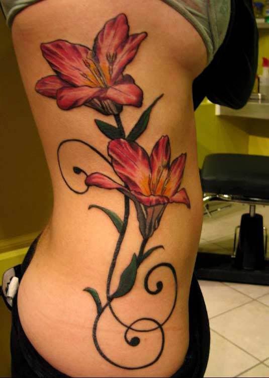 cross sleeve tattoos tiger lily tattoo meaning