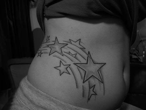 Star Tattoos Up The Side. star tattoo Pictures, Images