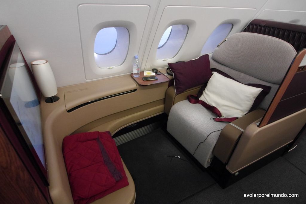 Asiento First Class de Qatar Airways en el A380