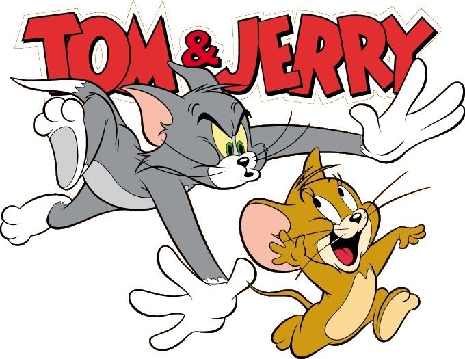 cartoon characters tom and jerry. Or a cartoon character with
