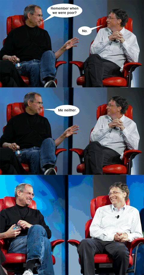 steve jobs jokes. Bill Gates and Steve Jobs
