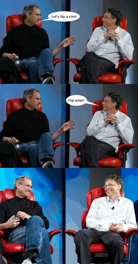 steve jobs jokes. Bill Gates and Steve Jobs