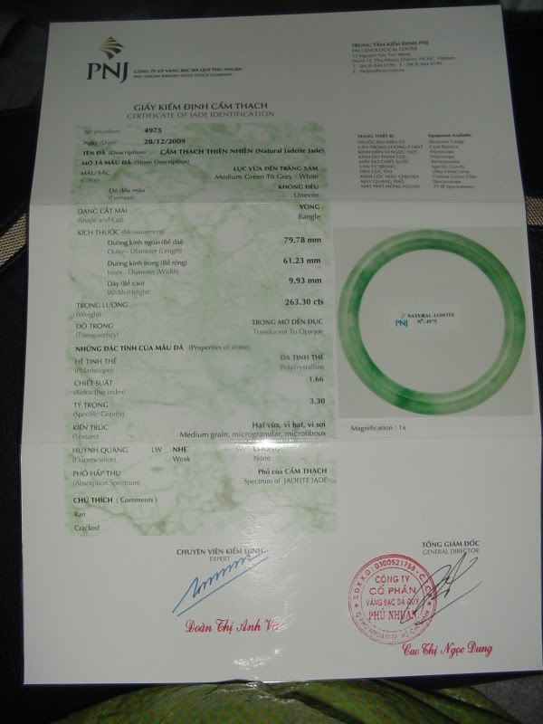 Vòng cẩm thạch thiên nhiên bán lẻ với giá sỉ, có giấy chứng nhận của SJC & PNJ - 8