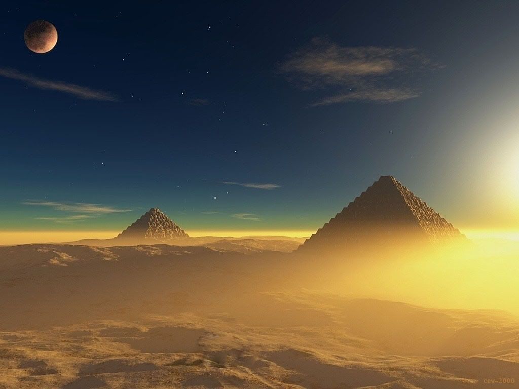 Pyramid In Desert