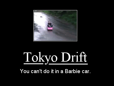 BarbieCarTokyoDrift.gif