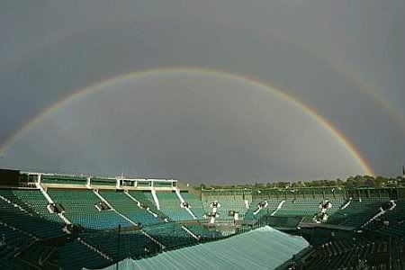 20. TENNIS - Sun and Rain on Wimbledon.