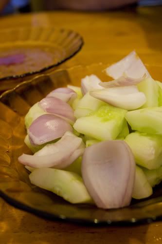 Cucumber and Onions
