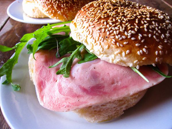 Bagel with Turkey Ham & Cranberry Sauce by The Mugshot Cafe, Penang