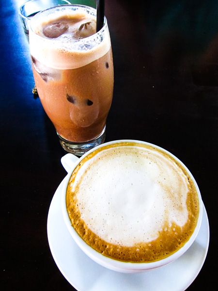 Iced Mocha and Cappuccino coffee
