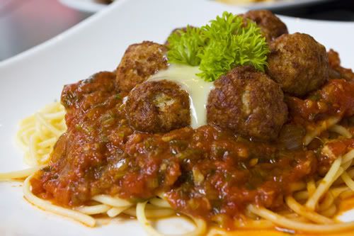 Spicy Spaghetti Meatballs