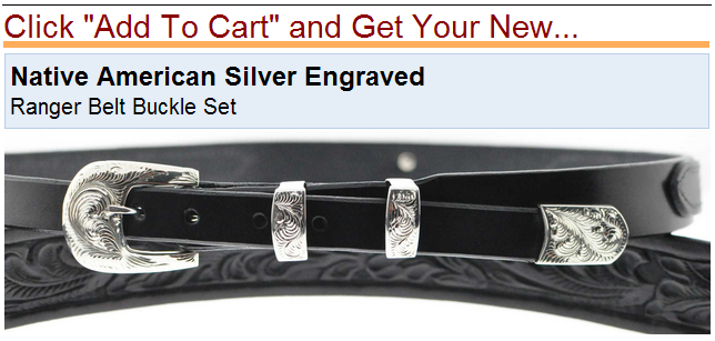 This beautiful sterling silver ranger belt buckle is stamped on the 