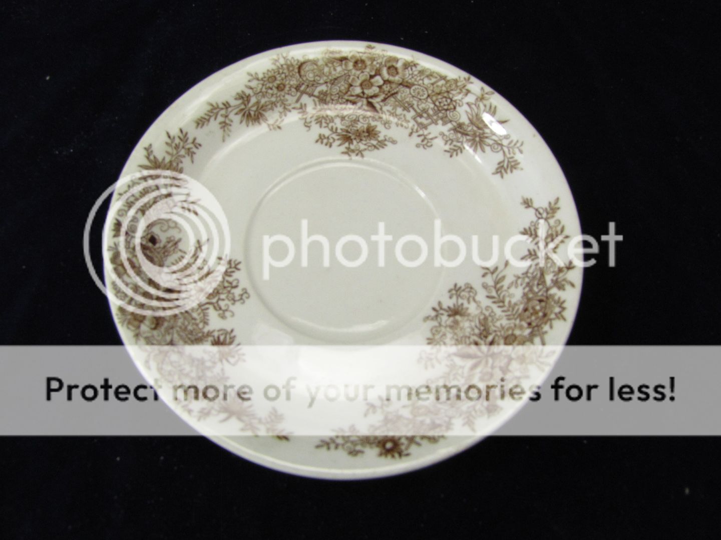 Semi Porcelain Venice Pattern S F & J England Saucer  