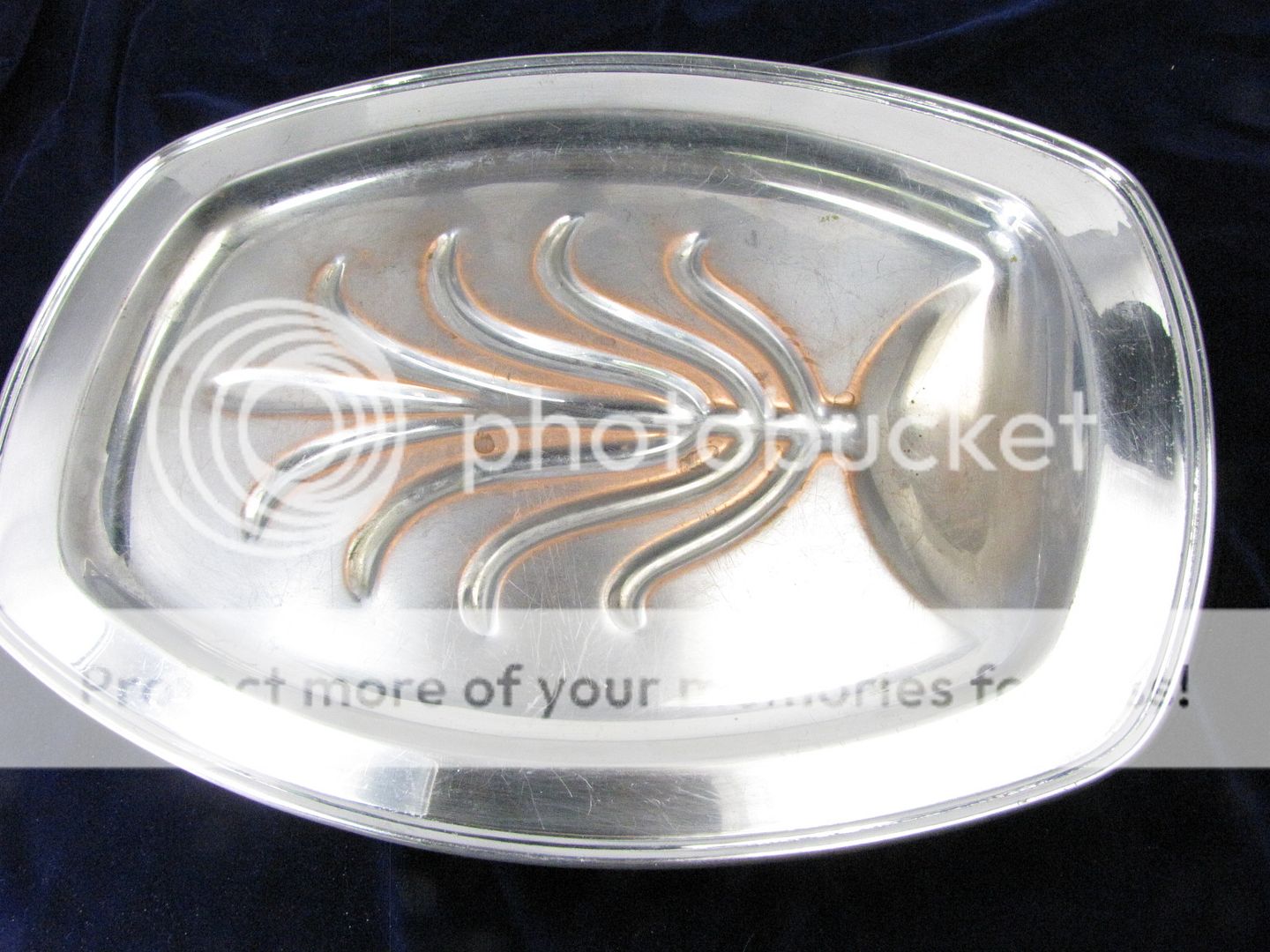 Nasco Perma Brite Chrome Plated Footed Meat Serving  