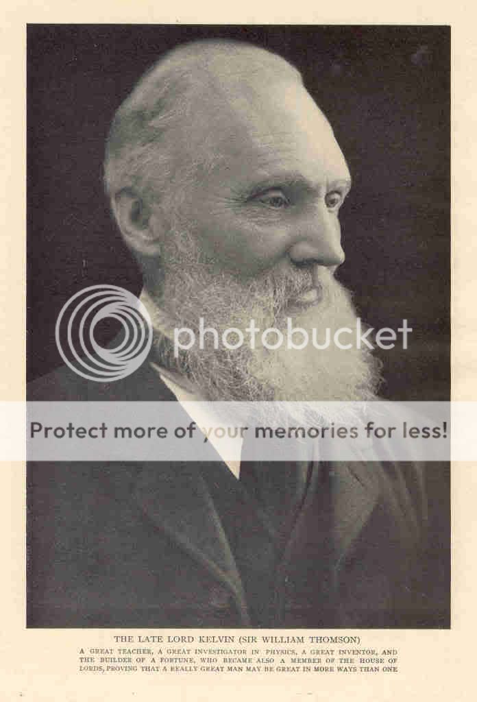 1908 Print Physicist Lord Kelvin Sir William Thompson  